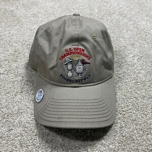 New Era US Open Golf Hat 2014 Pinehurst Dad Cap Khaki Magnetic Ball Marker